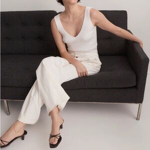 MADEWELL v-neck sweater tank white size XXS